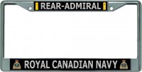 Royal Canadian Navy Rear-Admiral Chrome License Plate Frame