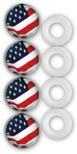 American Flag fastener caps