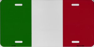 Italy Flag Metal License Plate