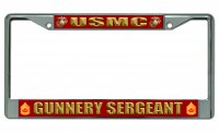 USMC Gunnery Sergeant Photo License Plate Frame
