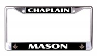 Chaplain Mason Chrome License Plate Frame