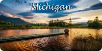 Michigan Lake Scene Photo License Plate