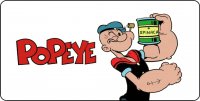 Popeye And Spinach Photo License Plate