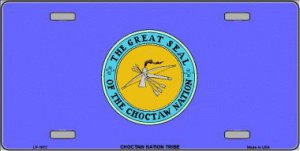 Choctaw Nation Flag Metal License Plate 