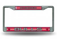 Chicago Bulls Glitter Chrome License Plate Frame