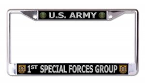 U.S. Army 1st Special Forces Group Chrome License Plate Frame