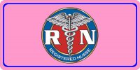 Registered Nurse On Pink Photo License Plate