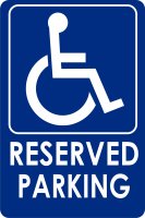 Handicapped Reserved Parking Sign