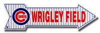 Wrigley Field Chicago Cubs Metal Arrow Street Sign