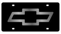 Chevrolet Bowtie Black Laser Cut License Plate
