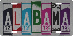 Alabama Cut Style License Plate