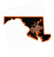 Baltimore Orioles Home State Vinyl Sticker