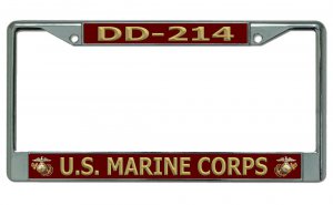 DD-214 U.S. Marine Corps Chrome License Plate Frame