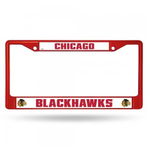 Chicago Blackhawks Anodized Red License Plate Frame