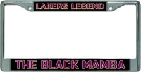 Kobe Lakers Legend The Black Mamba Chrome License Plate Frame