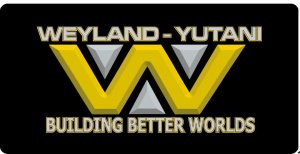 Weyland-Yutani Corporation Logo Photo License Plate
