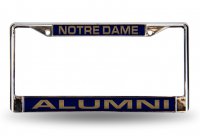 Notre Dame Fighting Irish Alumni Laser Chrome License Frame