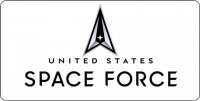 United States Space Force Centered Photo License Plate