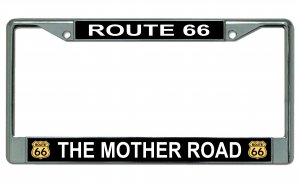 Route 66 The Mother Road Chrome License Plate Frame