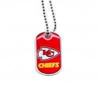 aminco Kansas City Chiefs Dog Tag Domed Necklace Charm Set 