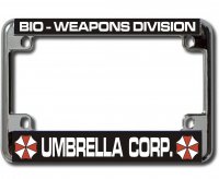 Umbrella Corp Bio Weapons Chrome Motorcycle Plate Frame