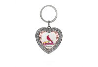 St. Louis Cardinals Bling Rhinestone Heart Key Chain