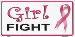 Girl Fight Survivor Metal License Plate