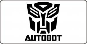 Transformers Autobot Logo Photo License Plate