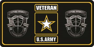 U.S. Army Veteran Special Forces #1 Photo License Plate