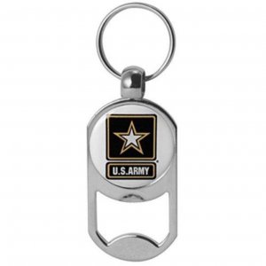 U.S. Army Star Logo Dog Tag Bottle Opener Key Chain