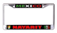 Mexico Nayarit Chrome License Plate Frame