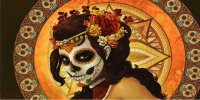Day Of The Dead Sugar Skull Photo License Plate