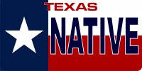 Texas State Flag Native Photo License Plate