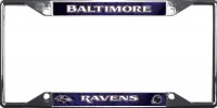 Baltimore Ravens EZ View Chrome License Plate Frame