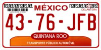 Mexico Quintana Roo Photo License Plate