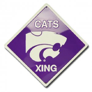 Kansas State Wildcats Xing Metal Parking Sign