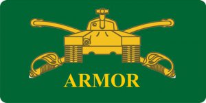 U.S. Army Armor Photo License Plate