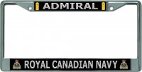 Royal Canadian Navy Admiral Chrome License Plate Frame