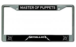 Metallica "Master Of Puppets" Chrome License Plate Frame