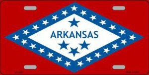 Arkansas State Flag Metal License Plate