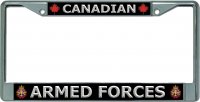 Canadian Armed Forces Chrome License Plate Frame