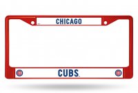 Chicago Cubs Anodized Red License Plate Frame