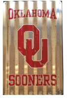 Oklahoma Sooners Corrugated Metal Sign