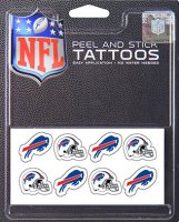 Buffalo Bills 8-PC Peel and Stick Tattoo Set