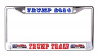 Trump 2024 Trump Train Chrome License Plate Frame