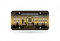 Boston Bruins #1 Fan Metal License Plate