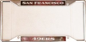 San Francisco 49ers EZ View Chrome License Plate Frame