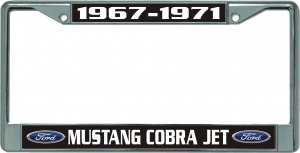 Ford Mustang Cobra Jet Chrome License Plate Frame