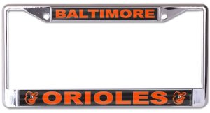 Baltimore Orioles Laser Chrome License Plate Frame