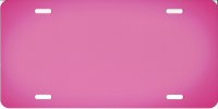 Pink Oval Fade Blank License Plate